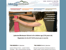 Tablet Screenshot of lakeviewmontessorischool.com